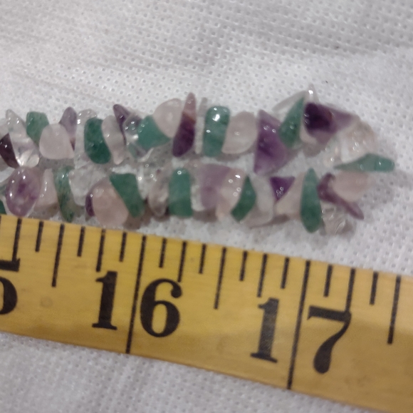 Vintage long Glass gem Stone necklace - Picture 5 of 9